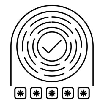 open password icon, suitable for a wide range of digital creative projects. vector