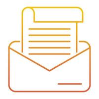 correspondence icon, suitable for a wide range of digital creative projects. vector