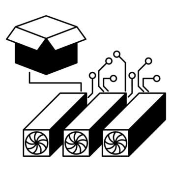 open block bitcoin icon, suitable for a wide range of digital creative projects. vector