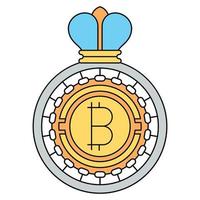 icono de poder de bitcoin, adecuado para una amplia gama de proyectos creativos digitales. vector