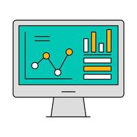 analytics icon, suitable for a wide range of digital creative projects. vector