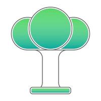 icono de árbol, adecuado para una amplia gama de proyectos creativos digitales. vector