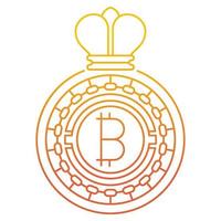 bitcoin power icon, suitable for a wide range of digital creative projects. vector