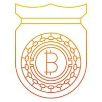 bitcoin protection icon, suitable for a wide range of digital creative projects. vector
