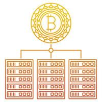 blockchain servers icon, suitable for a wide range of digital creative projects. vector