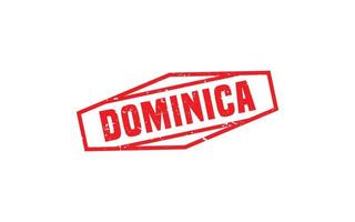 goma de sello de dominica con estilo grunge sobre fondo blanco vector