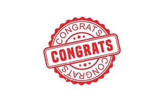 CONGRATS rubber stamp with grunge style on white background vector