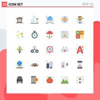Universal Icon Symbols Group of 25 Modern Flat Colors of destination basic science of matter ui cloud Editable Vector Design Elements