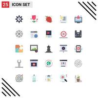 25 iconos creativos signos y símbolos modernos del emprendedor medical rose file night elementos de diseño vectorial editables vector