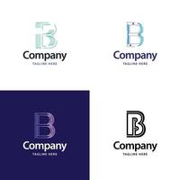 Letter B Big Logo Pack Design Creative Modern logos design for your business vector