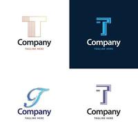 Letter T Big Logo Pack Design Creative Modern logos design for your business vector