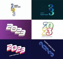 Big Set of 2023 Happy New Year logo text design 2023 number design template vector