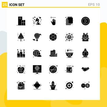 25 Solid Glyph concept for Websites Mobile and Apps tone layer love arrange gestures Editable Vector Design Elements