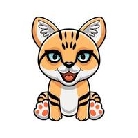 Cute sand cat cartoon sitting vector