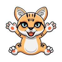 Cute sand cat cartoon sitting vector