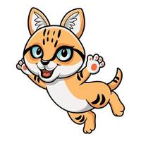 dibujos animados lindo gato de arena volando vector