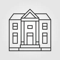 Home building vector outline icon style illustration.