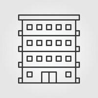 Home building vector outline icon style illustration.