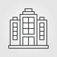 Home building vector outline icon style illustration.