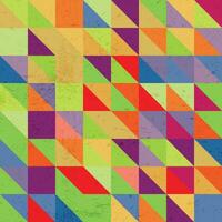 Mid Century Patern with random colored triangles Generative Art background illustration vector