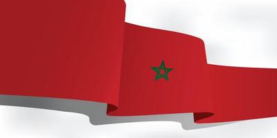 bandera de marruecos, para conmemorar el gran dia en el pais de marruecos o eventos mundiales vector