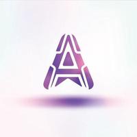 logo stylized letter A future style vector