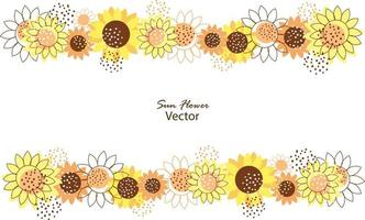 sunflower background abctract with fluid vector