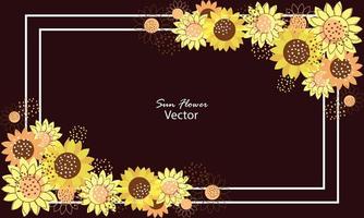 sunflower background abctract with fluid vector