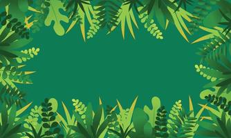 exótica selva tropical hojas de palma vector