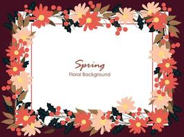 Set of spring and summer wild flowers, plants, branches, leaves and herb. vector