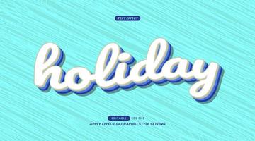 3D Text Effect with Holiday Slogan. Easy to Use and Editable. vector