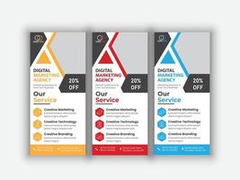 Vector corporate event rack card or dl flyer design template