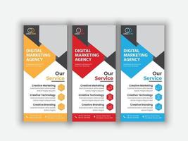 Vector corporate event rack card or dl flyer design template