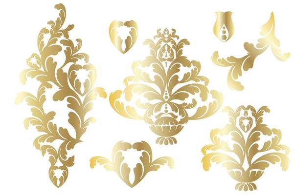 Vector damask vintage baroque scroll ornament swirl. Victorian monogram heraldic shield swirl. Retro floral leaf pattern border foliage antique  acanthus calligraphy engraved tattoo.Tile decor element