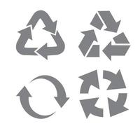 Set of vector universal recycling symbols.