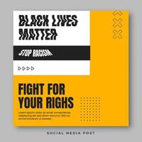 Black history month social media template vector