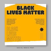 Black lives matter social media template