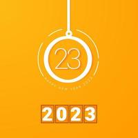 happy new year 2023 abstract background and card vector