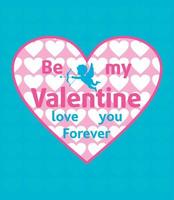 Valentines day background card ,blue vector