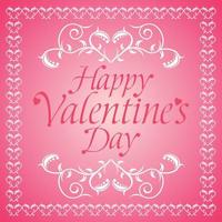 tarjeta de fondo rosa feliz día de san valentín vector