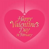 Happy Valentines day pink banner vector