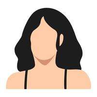 ilustración plana chica aislada fondo blanco vector