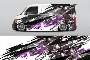 racing car wrap design for vehicle vinyl stickers and automotive company sticker livery vector