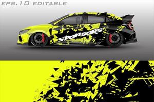 sports car sticker wrap background vector design