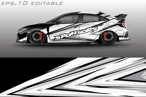 sports car sticker wrap background vector design