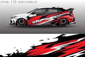 sports car sticker livery vector design