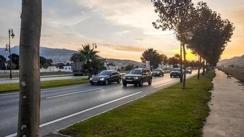 View of sunset on a beautiful evening photo