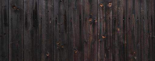 Natural Dark Wooden Background. Wooden rustic background. Old boards. Copy space for your text or image. Top view. Dark brown wood boards. Blank for design and require a wood grain. photo