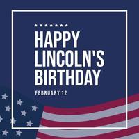 Lincoln's Birthday. February 12. Holiday vector