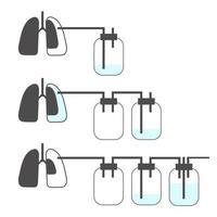 Infographic of Intercostal Drainage System on White Background vector